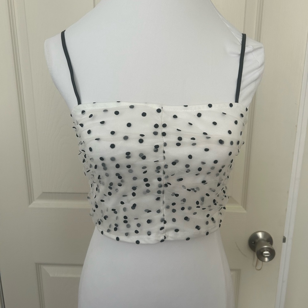 FOREVER 21 Polka Dot Spaghetti Strap Top